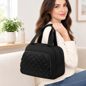 Lunch Bag Reusable Cooler Lunch Tote Bag - Black