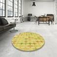 thumbnail image 4 of Ahgly Company Machine Washable Indoor Square Transitional Orange Gold Area Rugs, 7' Square, 4 of 7