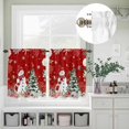 thumbnail image 5 of Kitchen Window Curtains Valance and Tier Set, Christmas Snowman Tree Red Rod Pocket Tier Curtain Valance Set, Winter Snowflake Marine Creature Light Filtering Cafe Curtains for Bedroom Living Room, 5 of 9