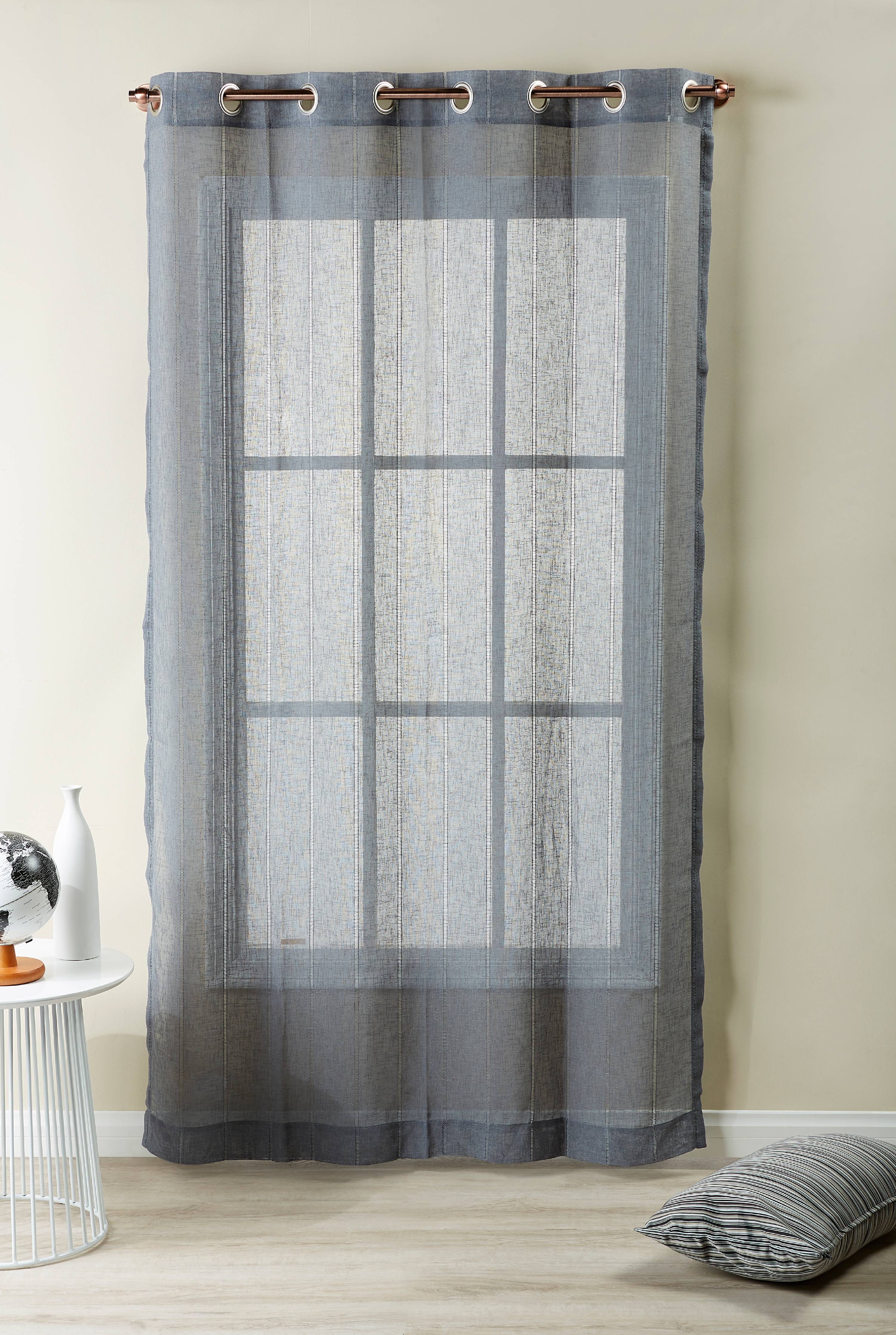 Better Home Gardens Hemstitch Sheer Curtain Panel With Grommets