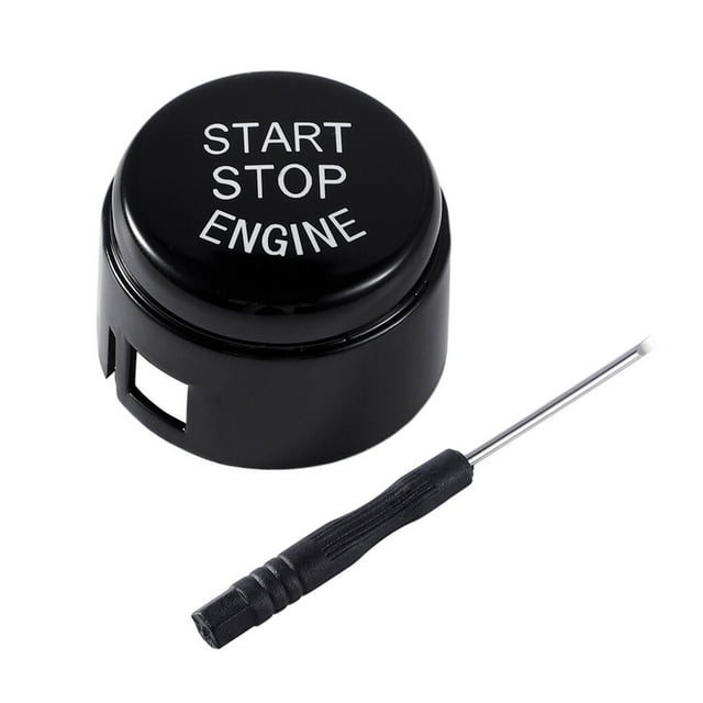 Car Start Button Cap Engine Ignition start button cap Switch Cover Trim Auto Parts, Replacement for E Series, Black