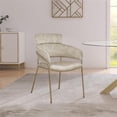 thumbnail image 6 of Meridian Furniture Yara Stone Velvet Dining Chair (Set of 2), 6 of 6