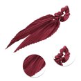 thumbnail image 3 of Unique Bargains 1 Pc Fashion Satin Hair Scarf Scrunchies Hair Ties Wine Red, 3 of 5