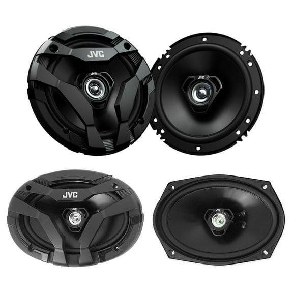 (2) JVC CS-DF620 300w 6.5" (2) CS-DF6920 400w 6x9" Car Audio Coaxial Speakers