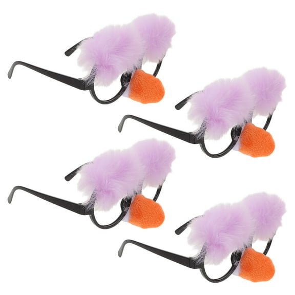 AURARMLET 4Pcs Carnival Eyewear Funny Party Glasses with Big Nose Comfortable Costume Props