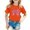 Orange, variant on XEGLSBU Girls Shirts Size 6 Pack Kids Girls Cute Graphic Print Round Neck Short Sleeve Tee Summer Casual T Shirt White Size 8-9 Years