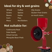 WonderMill Hand Grain Mill, Manual Grain Mill Grinder, Kitchen Junior Deluxe Flour Mill