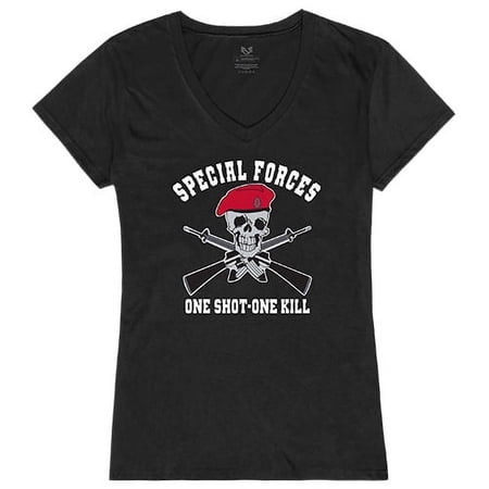 Rapid Dominance One Shot Graphic V-Neck T-Shirts Black - Small