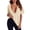 Khaki, variant on Summer Women Short Sleeved Top Deep V Neck T Shirt Casual Loose Basic T Shirt