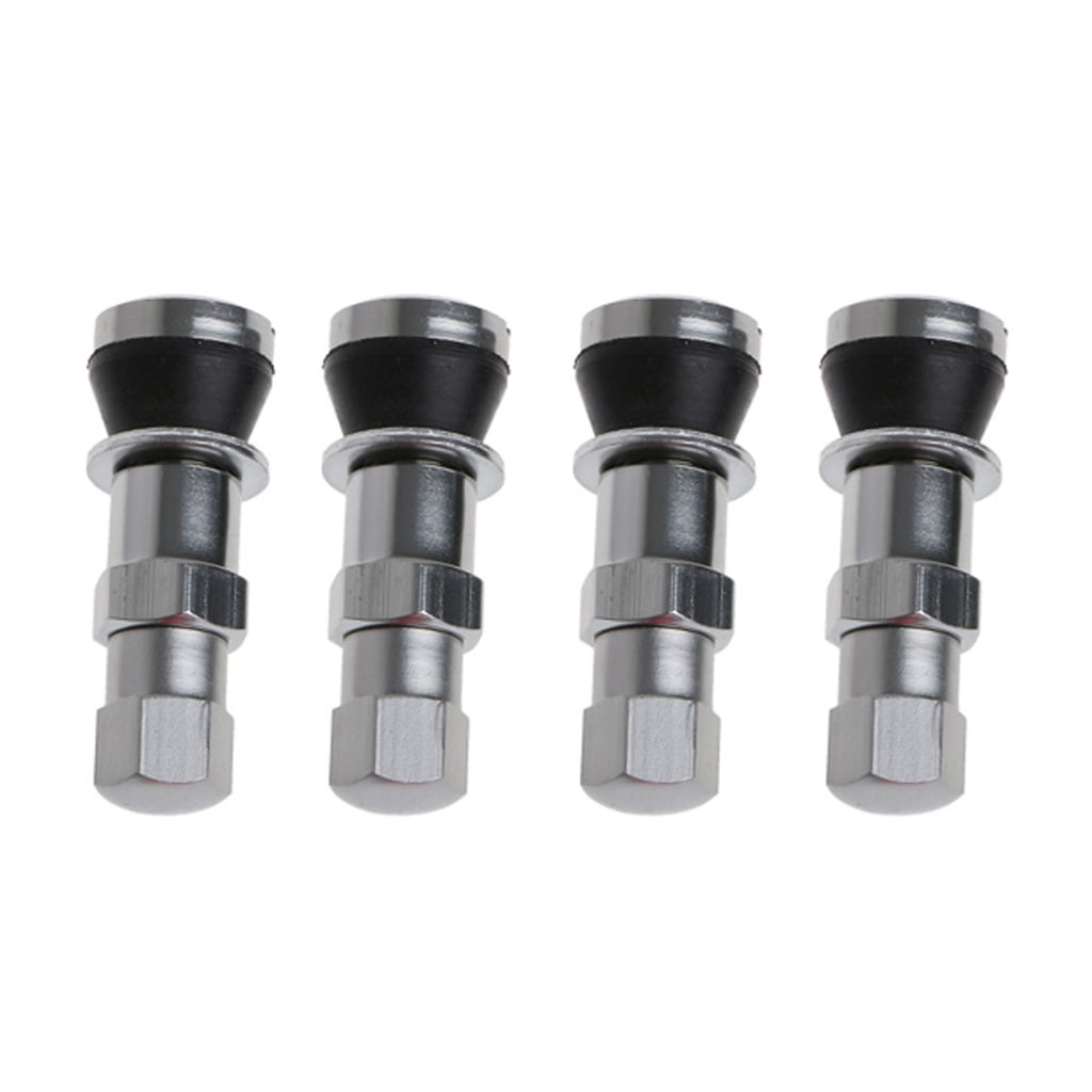4x Aluminum Bolt-in Car Motorcycle Tubeless Wheel Tire Valve Stems With Dust Cap 4x Aluminum Bolt-in Car Motorcycle Tubeless Wheel Tire Valve Stems With Dust Cap