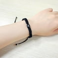 thumbnail image 2 of Handmade Wrap Friendship Braided Bracelet for Women Colorful Wrist Cord Adjustable Birthday Gifts-Party Favors (Black Rope-Letter P), 2 of 6