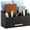 Black A, variant on Brown Wooden Desk Organizer with Drawer - Bill & File Mail Holder for Office Workspace Organization