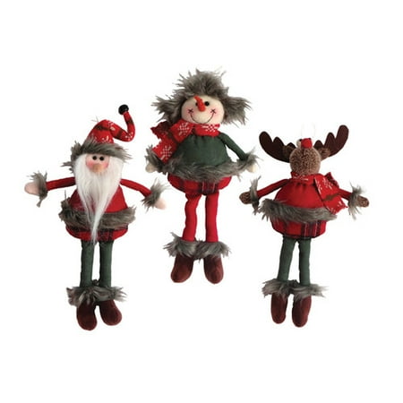 - Santa's Workshop 3 Piece Homespun Ornament Set
