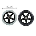 thumbnail image 3 of letairis Accessoire de Fauteuil Roulant 7 Pouces Roue avant avec Roulement Roues Pleines Roulettes Universelles pour Bagages de Voyage Installation Facile [Diam.16-17cm] Gris, 3 of 6