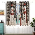 thumbnail image 2 of Trees Christmas Snowman 54×55 Inch Black Out Curtains 2 Packs Aesthetic for Bedroom Living Room Sliding Glass Doors Kitchen Windows, 2 of 5