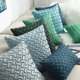 thumbnail image 4 of Xiao Hua Funda de cojín decorativa con diseño de tejido de canasta, de ante súper suave, cuadrada y lisa, para sofá o coche (verde oscuro, 45,7 x 45,7 cm), 4 of 5