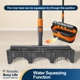 thumbnail image 5 of YOCADA Sponge Mop and Bucket Set with Wringer and 2 Sponge Heads for Floor Cleaning Orange, 5 of 7