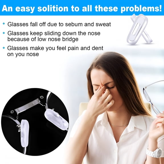GJX Eyeglass Nose Pads,Adhesive Anti-Slip Nose Pads,Soft Silicone Nose Pad Cushion for Glasses,Eyeglasses,Sunglasses