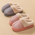 thumbnail image 2 of Zapatillas suaves antideslizantes para hombre y mujer, zapatos de algodón para el hogar, cómodos y cálidos, estilo de pareja, conciso y esponjoso, Invierno, 2 of 5