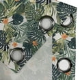 thumbnail image 3 of Ambesonne Green Grommet Curtain Single Panel, Hawaiian Tropical Flora, 50"x60", Green Dark Teal Orange, 3 of 5