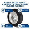 thumbnail image 4 of AlveyTech 6"x2" Rear Caster Wheel Assembly - Replacement Rubber Wheels for Jazzy Select, Elite, Sport, Pride, Mobility Scooter, Power Chair, Medical Electric Powered Wheelchair, Solid Tire Casters, 4 of 4