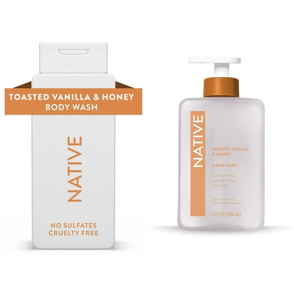 Native Toasted Vanilla & Honey Liquid Body Wash and Hand Soap