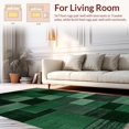 thumbnail image 2 of ODIKA 5'x7' Machine Washable Non-Slip Area Rug, Elegant Abstract Geometric With Contemporary Distressed Finish High Traffic Rug, Green, 136777, 2 of 7