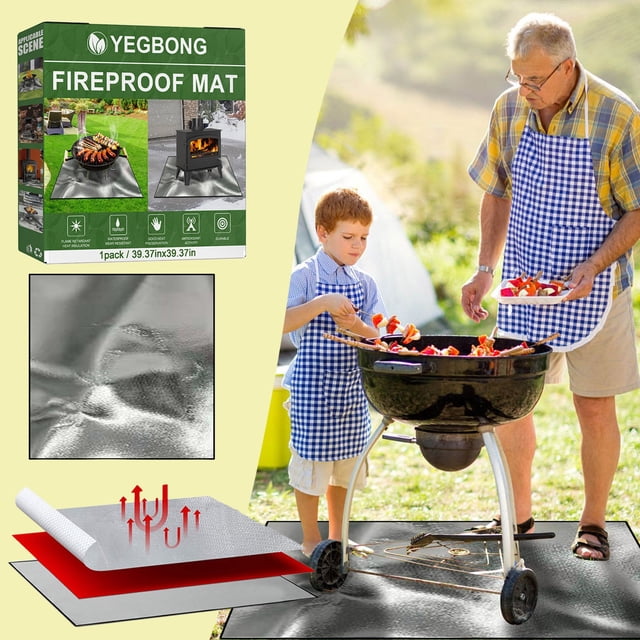 Tapis de Cuisson Jetable pour Barbecue Extérieur Tapis Protecteur pour Sol Extérieur