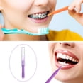 thumbnail image 6 of Orthodontic Interdental Brush Set, 100 Count Soft Teeth Gap Cleaners with Protective Caps, Multi-Size Dental Picks (Orange and Gray Mix), 6 of 7