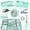 Green, variant on Generic,Black,Desk Organizer Set, Office Supplies with Stapler and Tape Dispenser, Includes Desk Drawer Organizer, Staples, Scissors and Sticky Notes