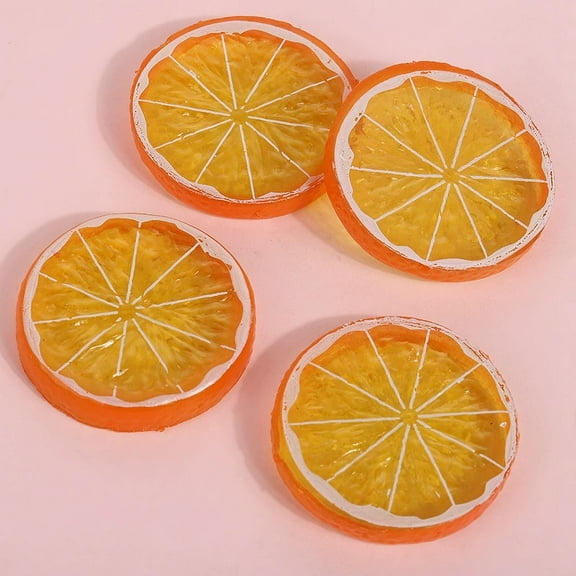 XmhyTop-A 10 Artificial Orange Lemon Slices, Realistic Simulation Fruit, Making Home Parties More Beautiful