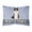 Black & White, variant on Red Border Collie Welcome Canvas Fabric Decorative Pillow