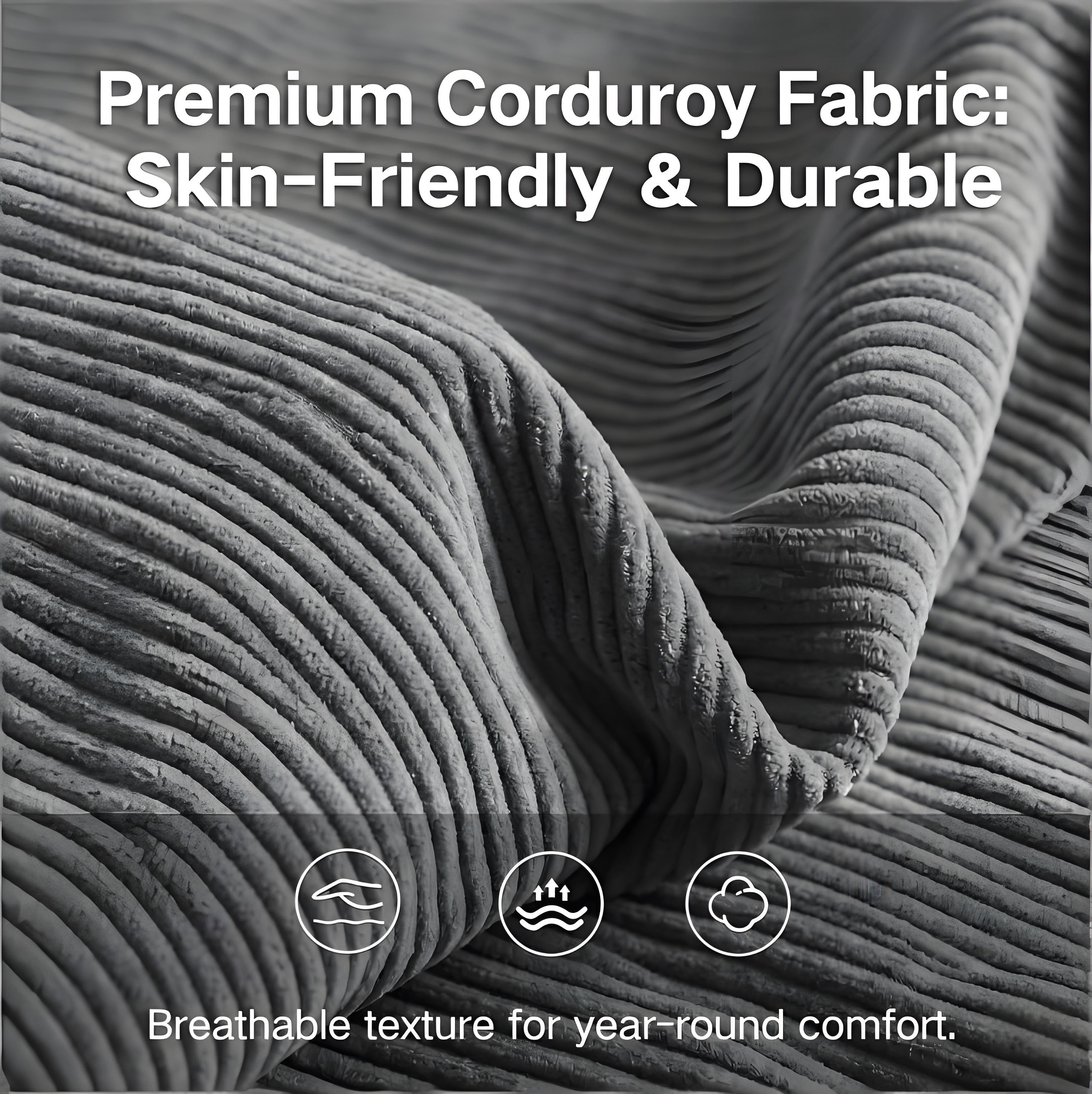 4 Seater Cloud Couch With Ottoman, No Assembly Required Modular Boneless Sofa, Comfy Deep Seat Sectional Sofa for Living Room, Bedroom, Apartment