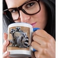thumbnail image 2 of 3drose, Madagascar, Amboasary, Berenty Reserve. a Group of Ring-tailed Lemurs, 11oz Two-tone Blue Mug, 2 of 6