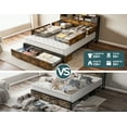 thumbnail image 3 of EnHomee Queen Bed Frame with 6 Storage Drawers Queen Bed Frame with Headboard & Charging Station No Noise,Vintage Brown, 3 of 11