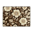thumbnail image 5 of Yayeee Area Rugs for Living Room 5.2'x4' Indoor Non Slip Washable Bedroom Carpet, Brown Floral, 5 of 6