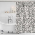 thumbnail image 2 of Spring Flowers Shower Curtain Set - 48" x 72" Washable Bathtub Curtain with 12 Hooks, Farmhouse Grey-blue Pastoral Floral Leaf Waterproof Fabric Stall Shower Curtains for Bathroom/Bathtub Décor, 2 of 6