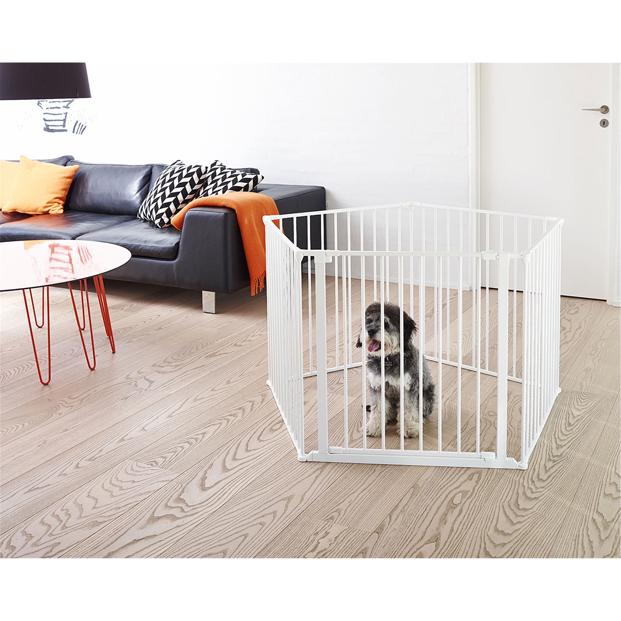 Scandinavian Pet Design Pet Flex System XXL Wall Mounted Dog Gate, White