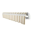thumbnail image 3 of Awntech 8 Ft Maui Left Motorized Heavy Duty Patio Retractable Awning (96in x 9.25in x 78in), Linen/White Stripe, 3 of 8