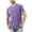 Purple, variant on Men's Casual Solid Color Crew Neck Short Sleeve T-shirt with Pocket