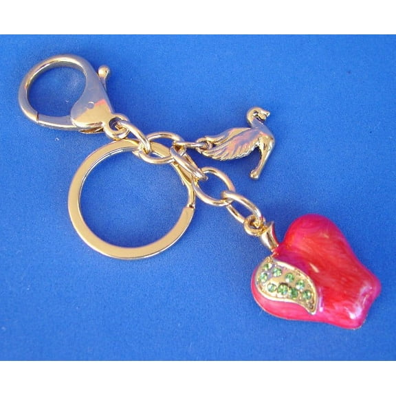 Bejeweled Apple Keychain - Ping Peace Amulet