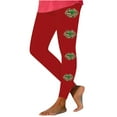 thumbnail image 2 of Sale of The Day BiZtdJrK Women's St. Patrick's Day Leggings Irish Green Clover Leaves Workout Tights Gym High Waist Soft Stretchy Yoga Pants Red S, 2 of 3