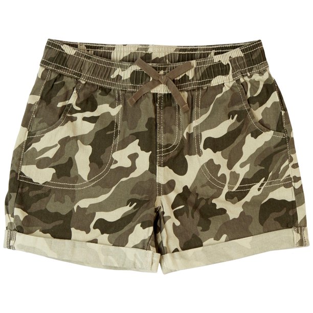 YMI Big Girls Cuffed Camo Shorts Medium Green - Walmart.com