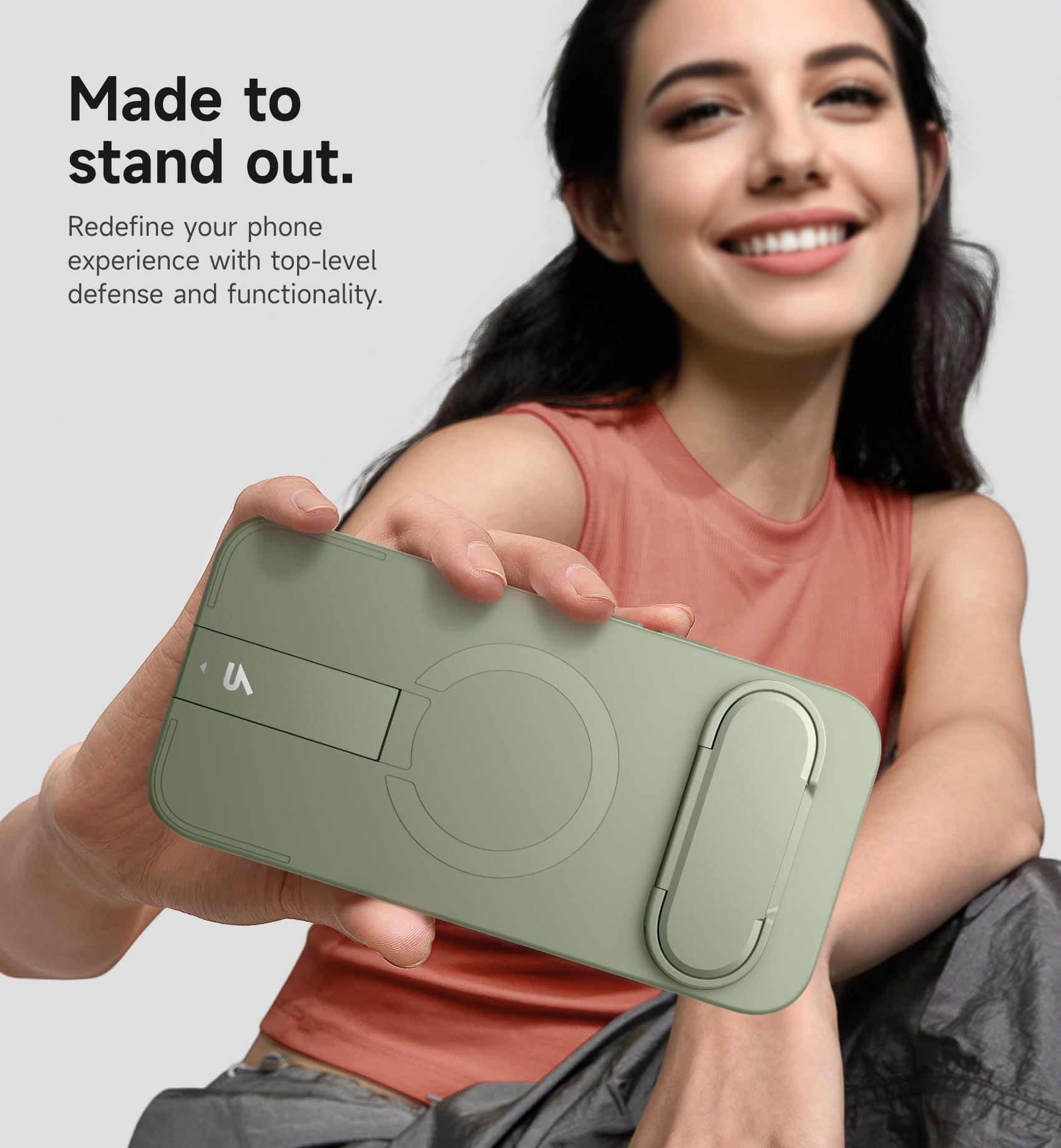 Suritch for Google Pixel 10 Pro XL Phone Case, Magnetic Shockproof Protective Cover with Camera Cover and Adjustable Metal Kickstand, Green