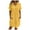 Yellow, variant on GEWSEY Women's Summer Midi Shirt Dresses Button Down 1/2 Sleeve Lapel Casual Cotton Linen Dress (Yellow, M)