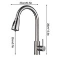 thumbnail image 2 of Lefu Robinet de Cuisine Coulissant Chaud et Froid Télescopique en Acier Inoxydable, 2 of 9