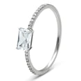 thumbnail image 5 of TS082 - Rhodium 925 Sterling Silver Ring with AAA Grade CZ  in Clear, 5 of 5