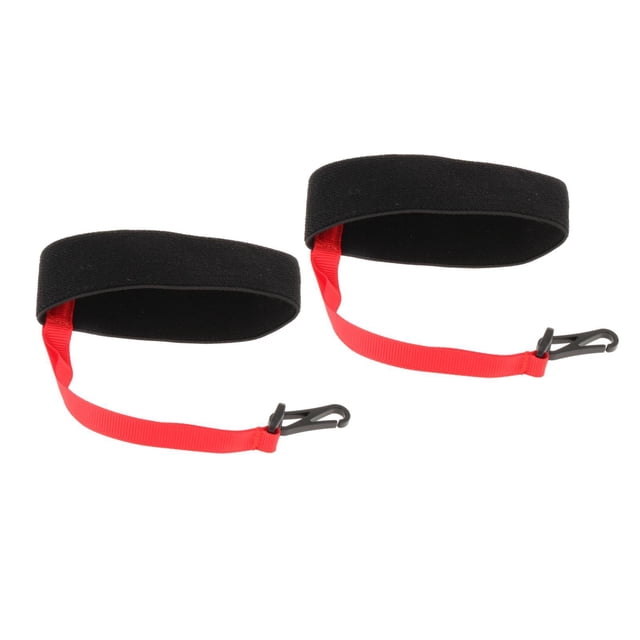 2 correas para guantes deportivos, correas para la muñeca para guantes de esquí, accesorios portátiles para guantes. Rojo