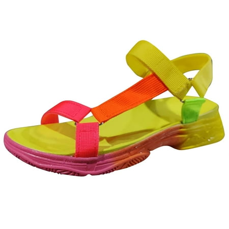 

Mnycxen Summer Womans Casual Shoes Comfortable Open Toe Non-Slip Beach Slippers Sandals