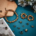 thumbnail image 4 of 150 Pcs 15 Styles Alloy Spacer Beads Antique Bronze Hair Beads Alloy Dreadlock Beads 4-10mm Large Hole Loose Beads for Hair Braids Hair Decoration, 4 of 9